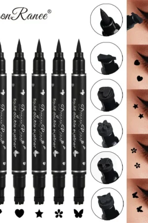 Dragon Ranee Double head Star Seal Eyeliner waterproof non-smudging novice heart plum embellished eye tail eyeliner