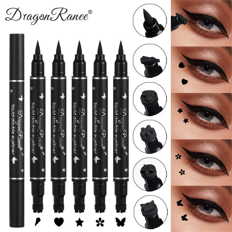 Dragon Ranee Double head Star Seal Eyeliner waterproof non-smudging novice heart plum embellished eye tail eyeliner 1 Dragon Ranee Double head Star Seal Eyeliner waterproof non-smudging novice heart plum embellished eye tail eyeliner