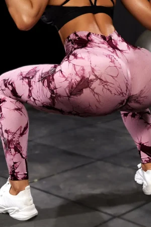 Tie Dye Yoga Pants Sport Leggings Women Seamless High Waist Push Up Woman Tights Fitness Workout Leggins Gym Clothing 2023 New