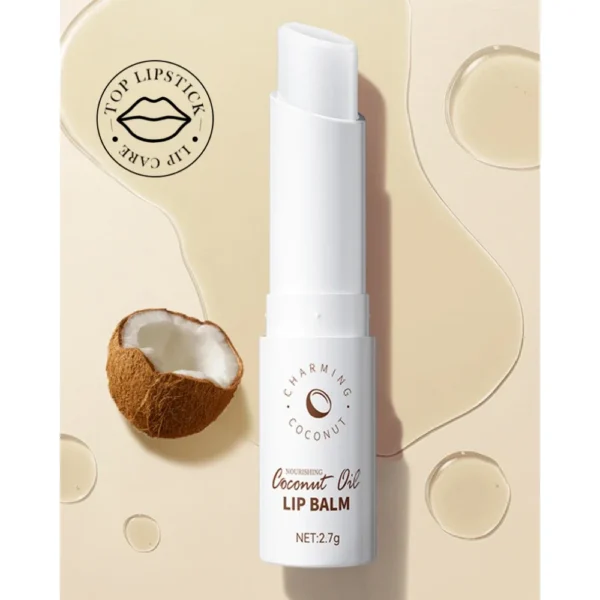 Coconut Lip Balm Lasting Nourishment and Moisture for Men and Women Daily Care Lip Balm - Image 2