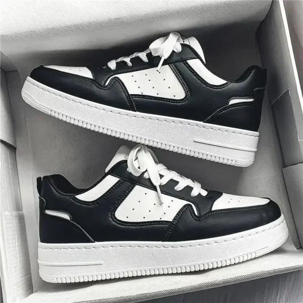 New Aerating Plate Shoes Men's Fashionable All-Matching Platform White Shoes Sports Casual Borad Shoes Fashionable Shoes - Image 2
