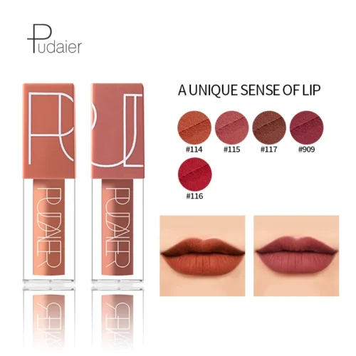 5Pcsset Liquid Matte Lipstick Cosmetics Makeup 5 Colors Lip Lipsticks Metallic Lip Gloss Stick Make up Lips Lipgloss P1202