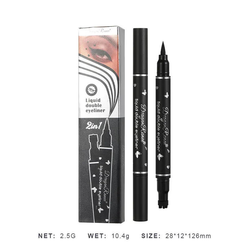 Dragon Ranee Double head Star Seal Eyeliner waterproof non-smudging novice heart plum embellished eye tail eyeliner 6 Dragon Ranee Double head Star Seal Eyeliner waterproof non-smudging novice heart plum embellished eye tail eyeliner - Image 6