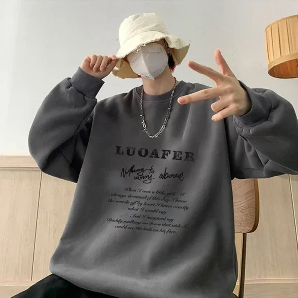 New Vintage Letter Printed Pullover Hoodies For Men Goth Sweatshirts Streetwear Oversize Hoody Hip Hop Fleece Y2K Clothes - Image 6