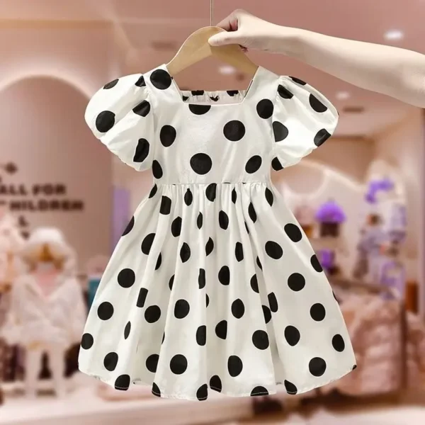 Children Summer Dresses Sleeveless Polka Dot Dress Clothes Big Girls Fashion Party Vestido Princess - Image 3