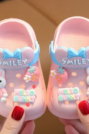 2025 Summer Baby Girl Sandals Cute Cartoon Slippers Newborn Infant Indoor Bath Anti-slip Shoes Baby Boy Beach Sandals