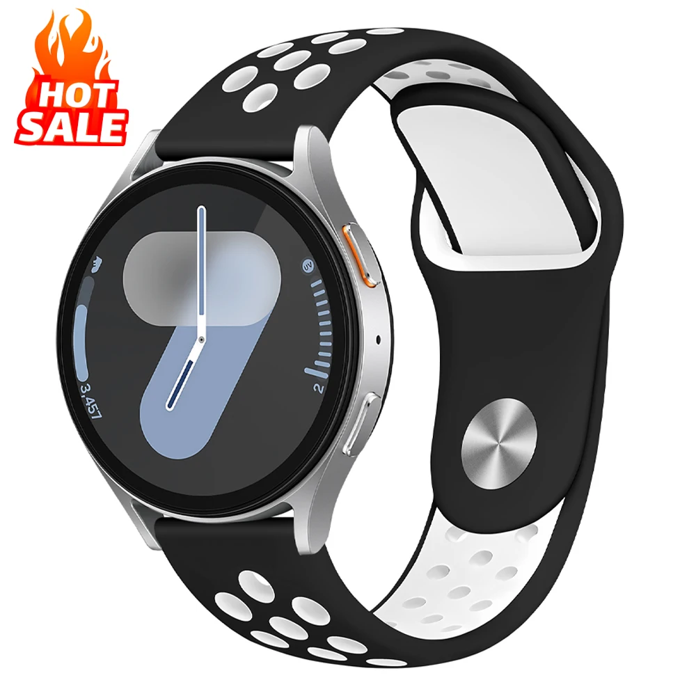 Silicone Strap For Samsung Galaxy Watch 7 6 5 4 44mm 40mm/Classic/Active 2/Gear S3 Frontier 20mm 22mm bracelet Huawei GT 2e band 1 Silicone Strap For Samsung Galaxy Watch 7 6 5 4 44mm 40mm/Classic/Active 2/Gear S3 Frontier 20mm 22mm bracelet Huawei GT 2e band