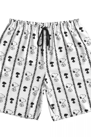 New Summer Men Snoopy Cartoon Anime Shorts Women Trunks Beach Print Short Pants Swim Board Sweatpants