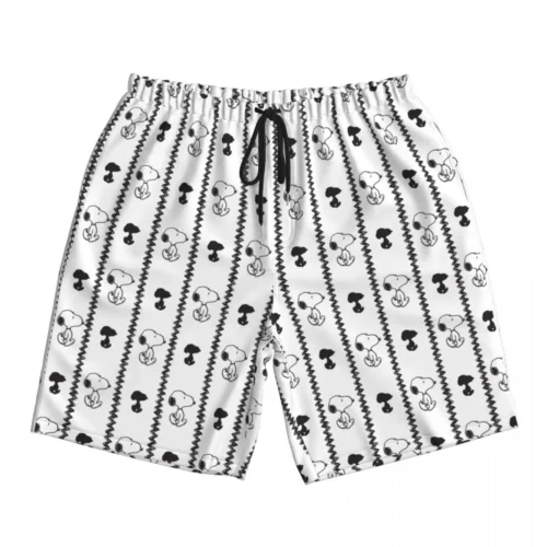 New Summer Men Snoopy Cartoon Anime Shorts Women Trunks Beach Print Short Pants Swim Board Sweatpants