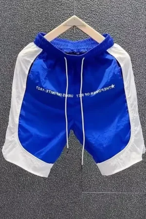 Summer Men's Quick Drying Shorts Basketball Shorts Beach Breathable Sports Short Pants Color Blocked Sweatpants Men Clothing New