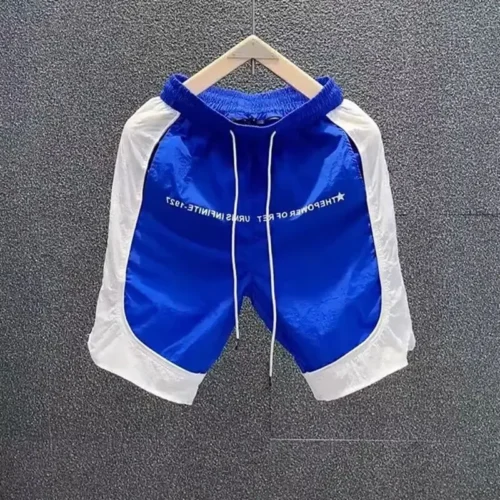 Summer Men’s Quick Drying Shorts Basketball Shorts Beach Breathable Sports Short Pants Color Blocked Sweatpants Men Clothing New