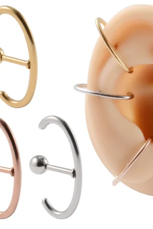 1PC 361L Surgical Steel Arc Ear Tragus Helix Cartilage Earrings Helix Stud Woman Man Body Piercing Jewelry Free shipping Gift