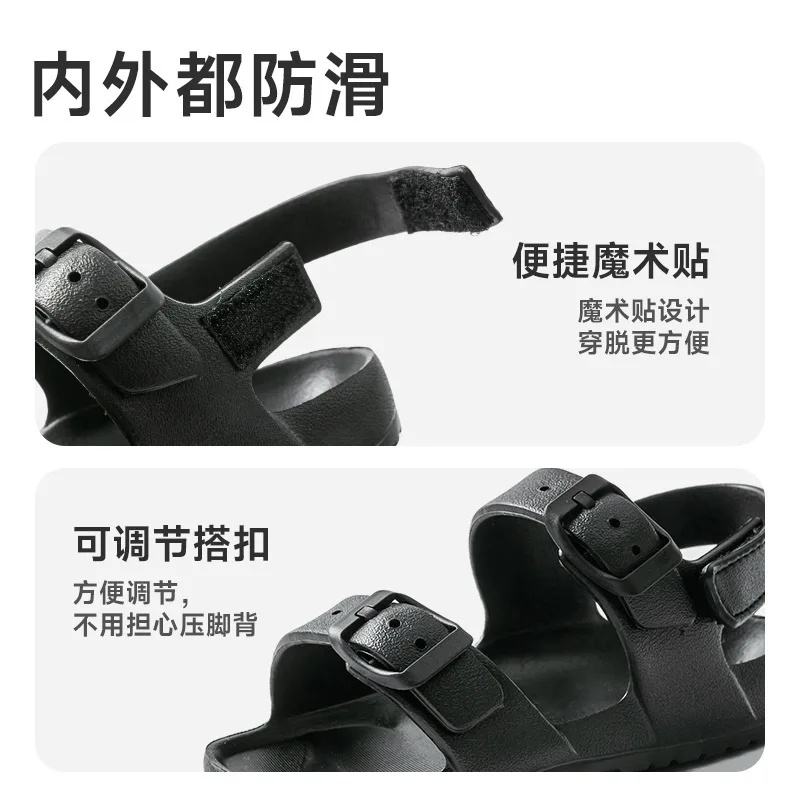 Summer Solid Buckle Children Sandals EVA Soft Waterproof Kids Sandals Hook Loop Soft Bottom Baby Boys Girls Beach Shoes 5 Summer Solid Buckle Children Sandals EVA Soft Waterproof Kids Sandals Hook Loop Soft Bottom Baby Boys Girls Beach Shoes - Image 5