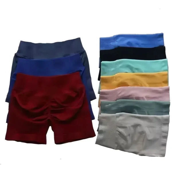 With Logo Low Waist Seamless Impacts Shorts Yoga Shorts Scrunch Bum Gym Shorts Workout Biker Short Stretch Fitness Clothing - Image 3