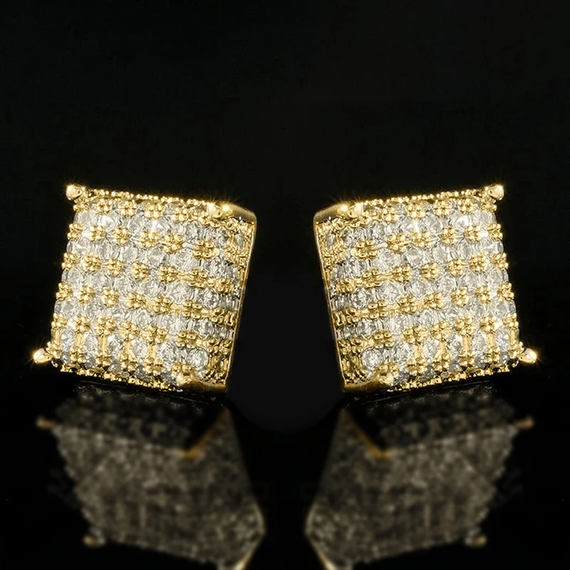 Huitan Women Men Stud Earrings Classic Square Shaped Ear Stud Piercing Sparkling Cubic Zirconia Daily Wearable Versatile Jewelry 1 Huitan Women Men Stud Earrings Classic Square Shaped Ear Stud Piercing Sparkling Cubic Zirconia Daily Wearable Versatile Jewelry