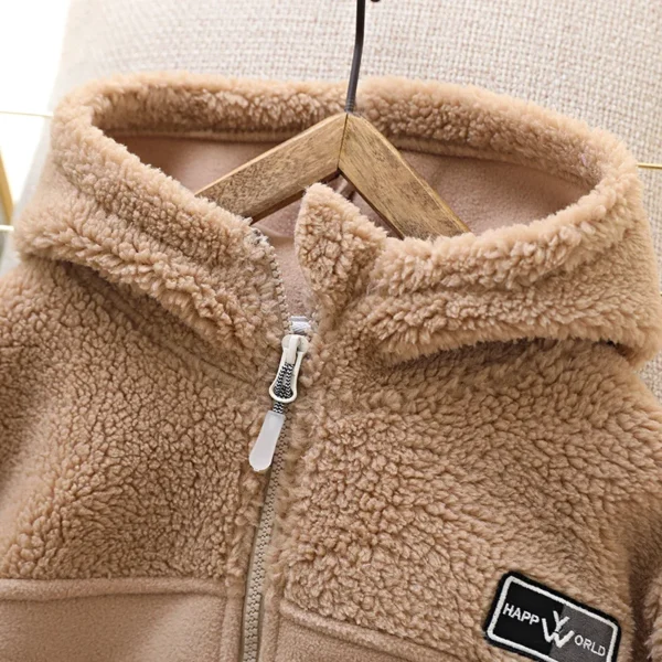 IYEAL Children's Jacket Coat Autumn Winter Warm Fleece Outerwear Boys Clothing Fleece Thickened Boy Clothes 4 8 to 10 years - Image 5