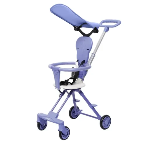 Baby Stroller with Baby Stroller Foldable and Foldable on Plane Four Wheels Stroller