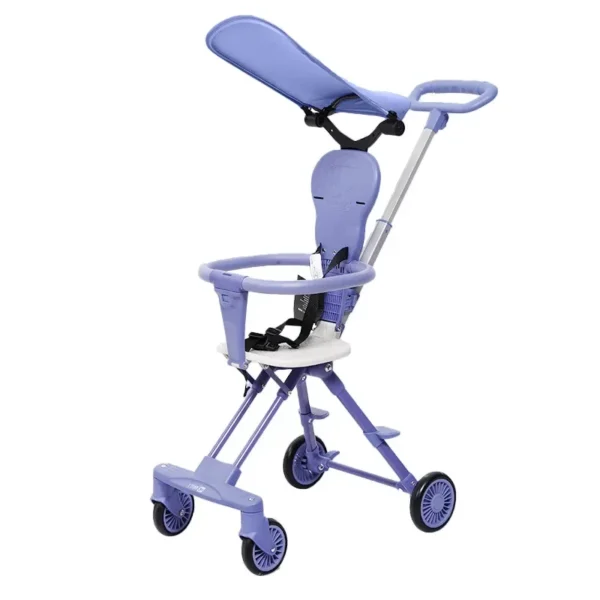 Baby Stroller with Baby Stroller Foldable and Foldable on Plane Four Wheels Stroller