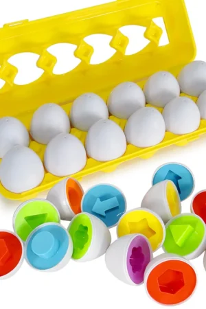 Matching Eggs Toys for Kids 1 2 3Toddlers Montessori Toys Easter Eggs Baby Shape Sorter Games Children Educational Learning Toys