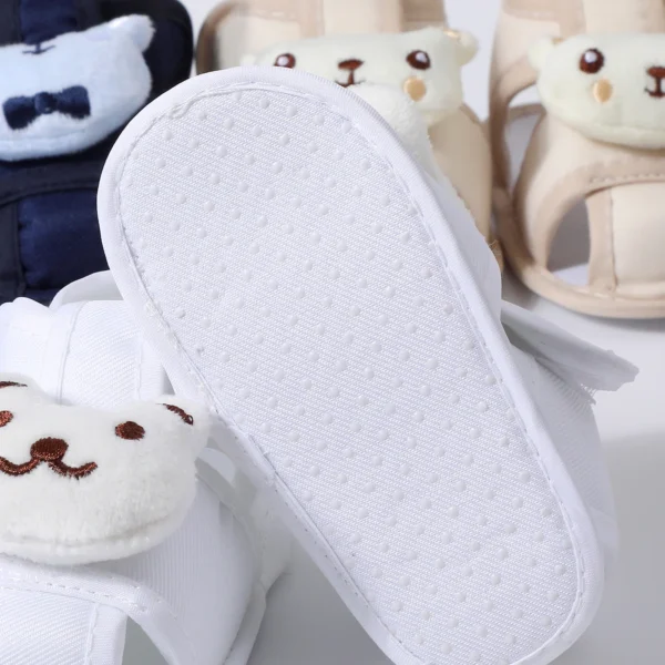 Summer New Toddler Sandals Cute Cartoon Bear Newborn Prewalker Cotton Sandal Soft Baby Girl Non-slip Sole Infant First Walkers - Image 6