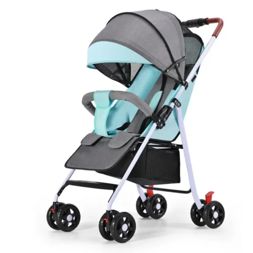 Baby Stroller Is Lightweight Foldable and Can Sit or Lie on Four Wheels