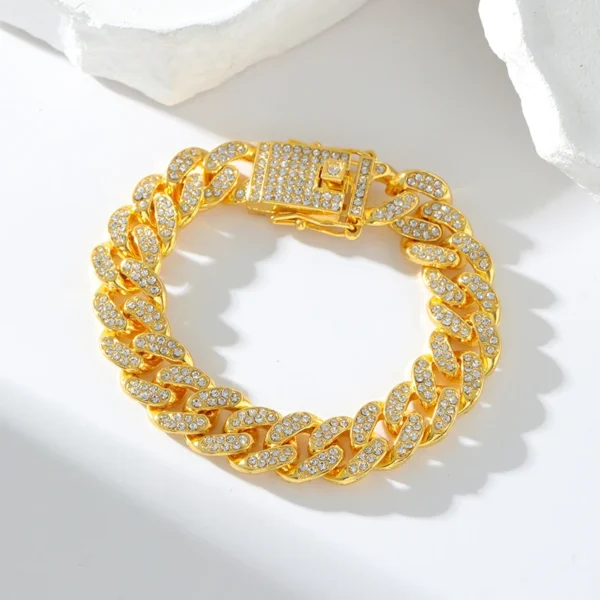 EILIECK 316L Stainless Steel Gold Color Cuban Chain Bracelet For Women Men Trendy Punk Waterproof Wrist Chain Jewelry Gift Party - Image 3
