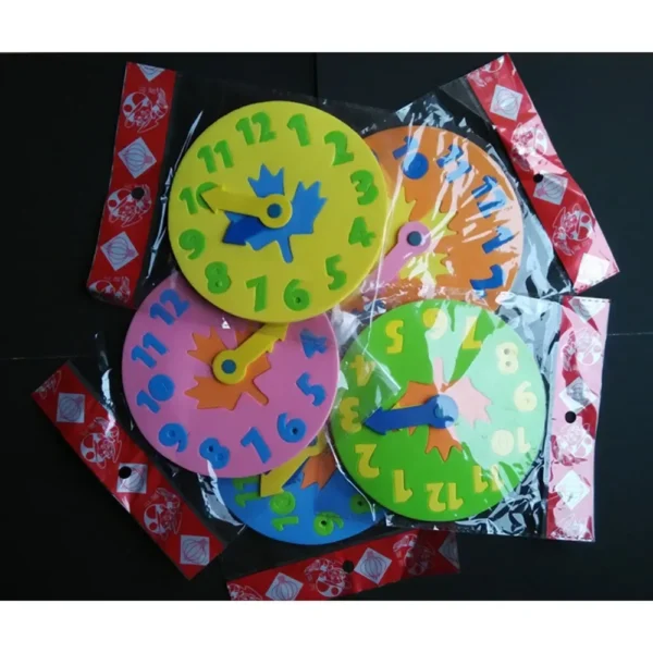 Teaching Kindergarten Manual Diy Eva Clock Early Learning Education Baby Kids Toys Montessori Teaching Aids Math Toys - Image 6