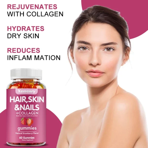 Biotin & Vitamin Gummies Maximum Potency for Healthy Hair, Skin & Nails, Hair Vitamins for Men & Women | Gluten Free - Image 3