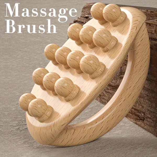 Wooden Massage Stick & Brush - Full Body Muscle Relaxation Tool for Post-Workout, Ergonomic Design for Full Body Massage - Image 5
