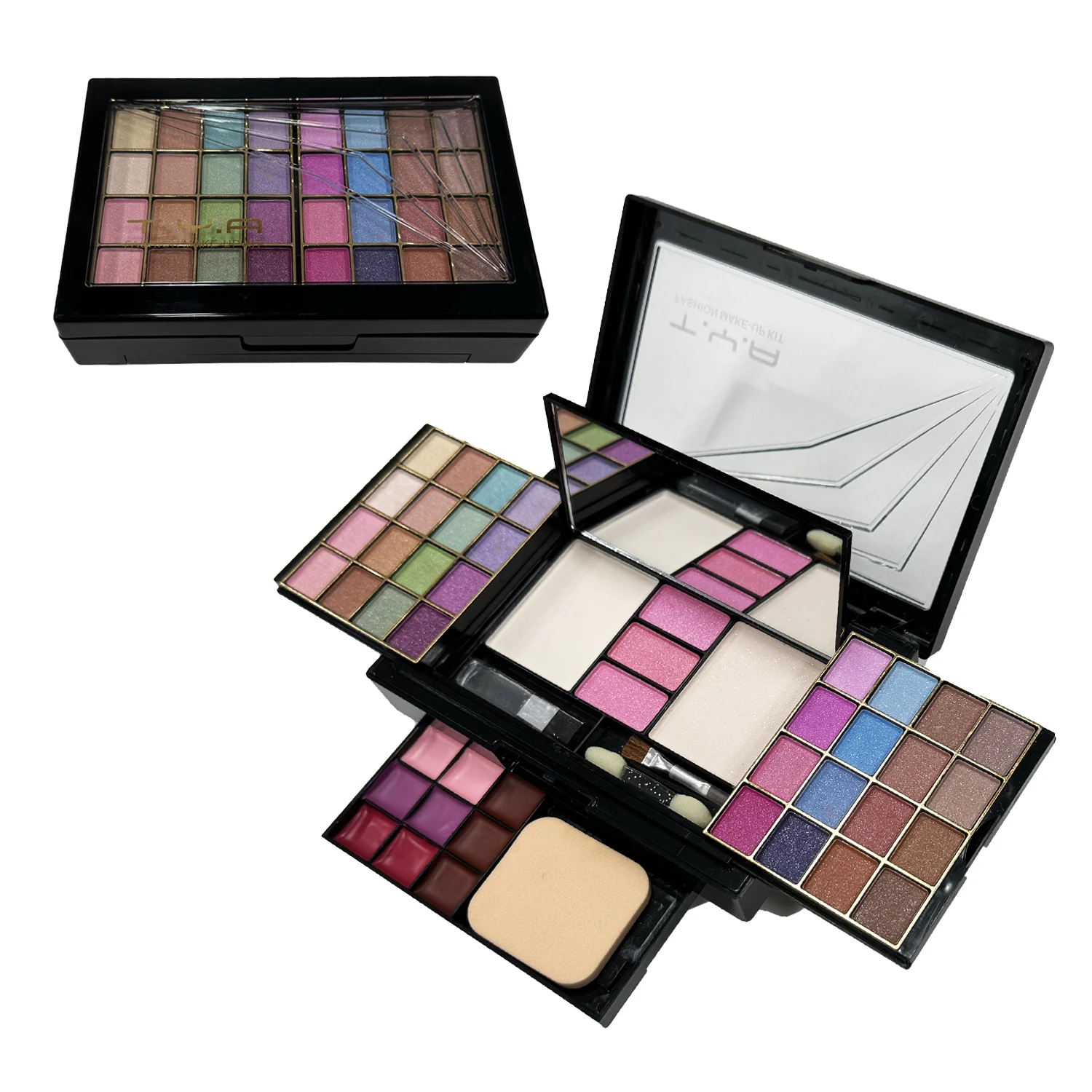TYA Makeup set 46 colors Pearl eye shadow Powder puff Powder blusher Lip gloss set combination T6145 6 TYA Makeup set 46 colors Pearl eye shadow Powder puff Powder blusher Lip gloss set combination T6145 - Image 6